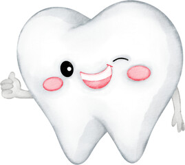 tooth watercolor