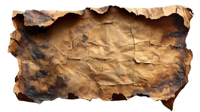 Antique Parchment Texture: Explore the captivating allure of an aged, textured parchment, its edges bearing the marks of time and subtle hints of char, perfect for historical or vintage designs.