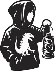Vector illustration of a man and woman with a sword, cartoon style sketch featuring human faces, hands, and silhouettes in a simple, artistic drawing