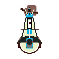 Internal Combustion Engine Cross-Section
