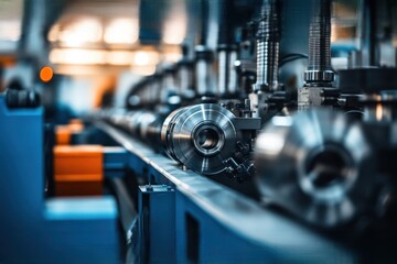 Industrial Manufacturing Equipment in Modern Factory Setting