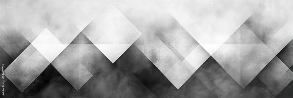 Poster abstract geometric art background with transparent triangles in soft gray for modern design