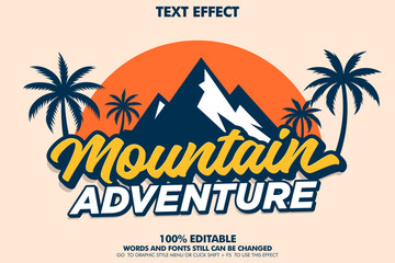 editable text effect of outdoor adventure 