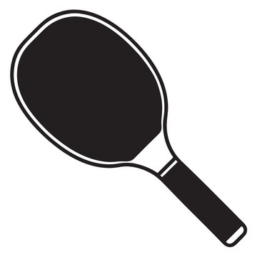 recommend clip art: Pickleball paddle vector silhouette illustration
