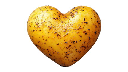 Heart-Shaped Potato: A unique and charming heart-shaped potato, a symbol of natural forms and culinary delight.