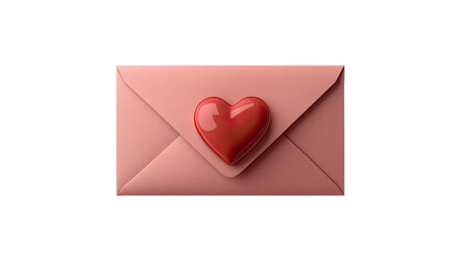 Sealed with Love: A close-up shot showcases a pink envelope, adorned with a vibrant red heart. A symbol of affection, conveying a message of love, friendship, or gratitude.