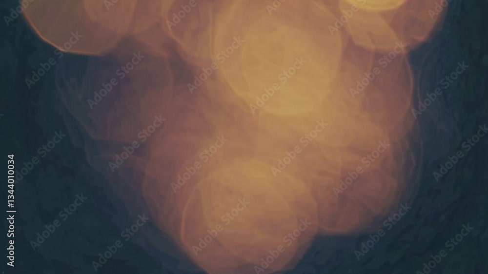 Poster abstract image of soft, blurred light bokeh effect with warm color tones conjuring a dreamy and ethe