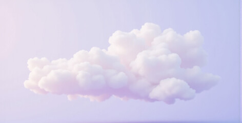 Fluffy Pink Cloud in a Dreamy Sky