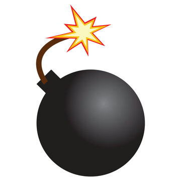 Cartoon bomb ready to explode.