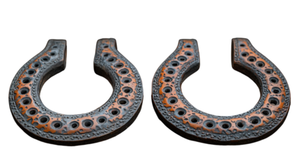 Lucky Horseshoe: Rustic horseshoes exude old-world charm, symbolizing luck and fortune in a classic design.