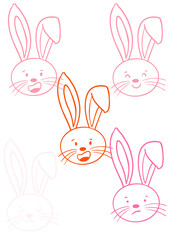 Creative bunny Art Colorful 