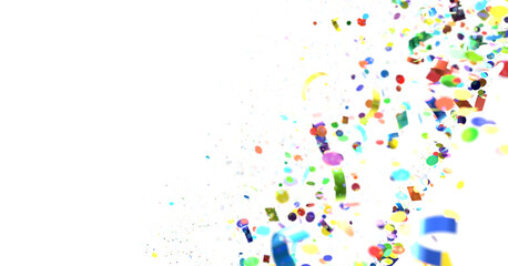 Sunburst and colorful confetti background frame illustration