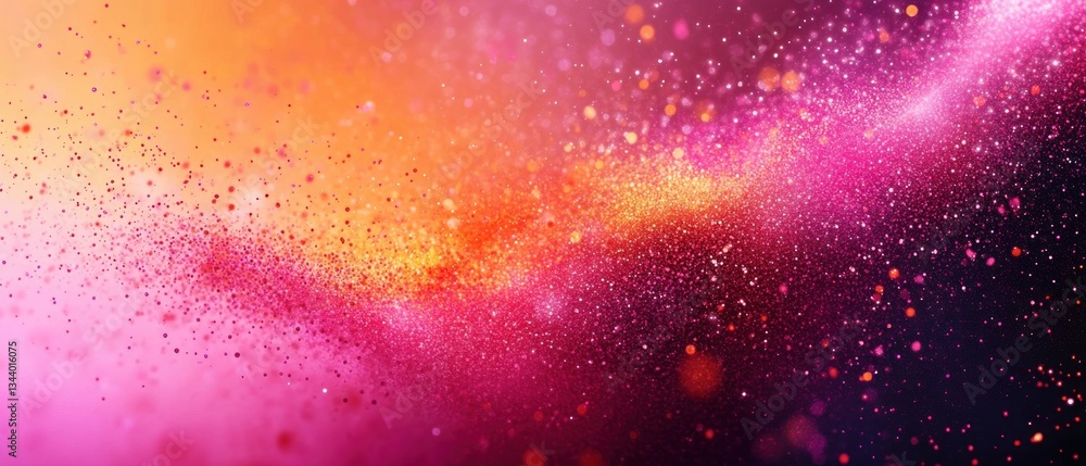 Aufkleber vibrant abstract explosion of red pink orange particles in dynamic gradient background