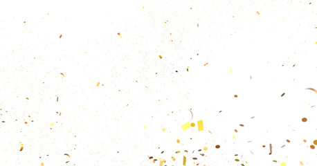 Golden Confetti Explosion on Black Background