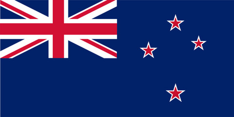 Flag of New Zealand – Editable EPS Vector in High Resolution