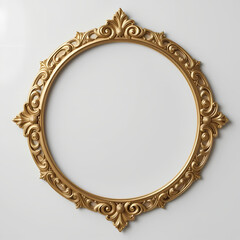 Ornate Gold Circular Frame
