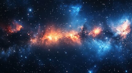 Fototapeta premium A beautiful depiction of cosmic nebulas and distant star clusters