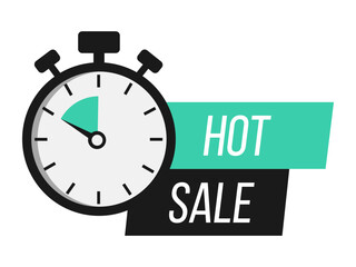 Limited offer. Sale countdown badge. Limited time only discount promotion. Vector illustration