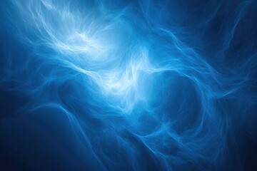 Obraz premium Abstract digital art showcasing vibrant blue energy patterns.