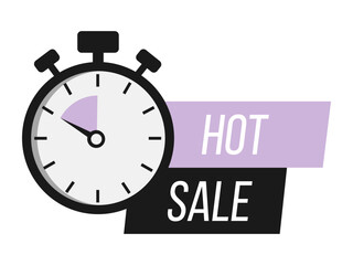 Limited offer. Sale countdown badge. Limited time only discount promotion. Vector illustration