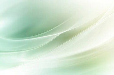 Delicate, Light Green and White Flowing Fabric Design
