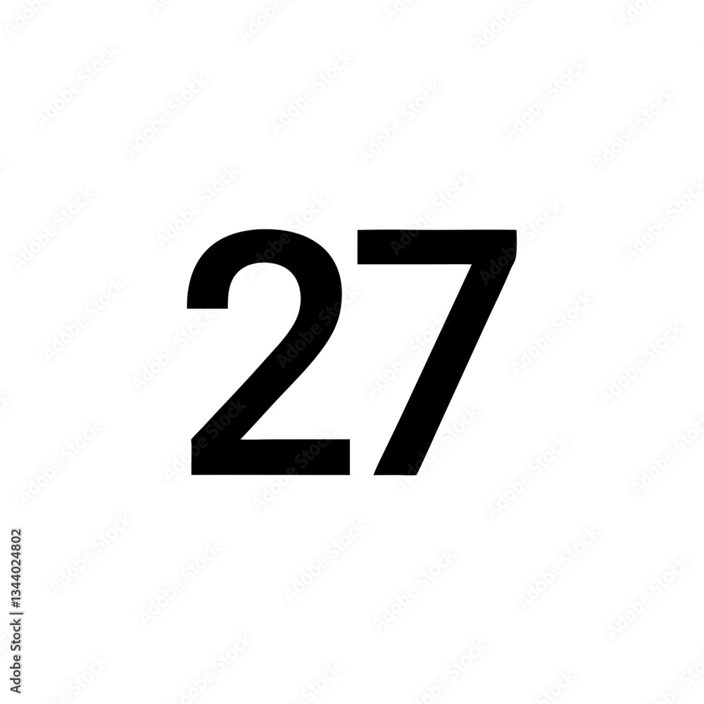 Poster simple graphic of the number 