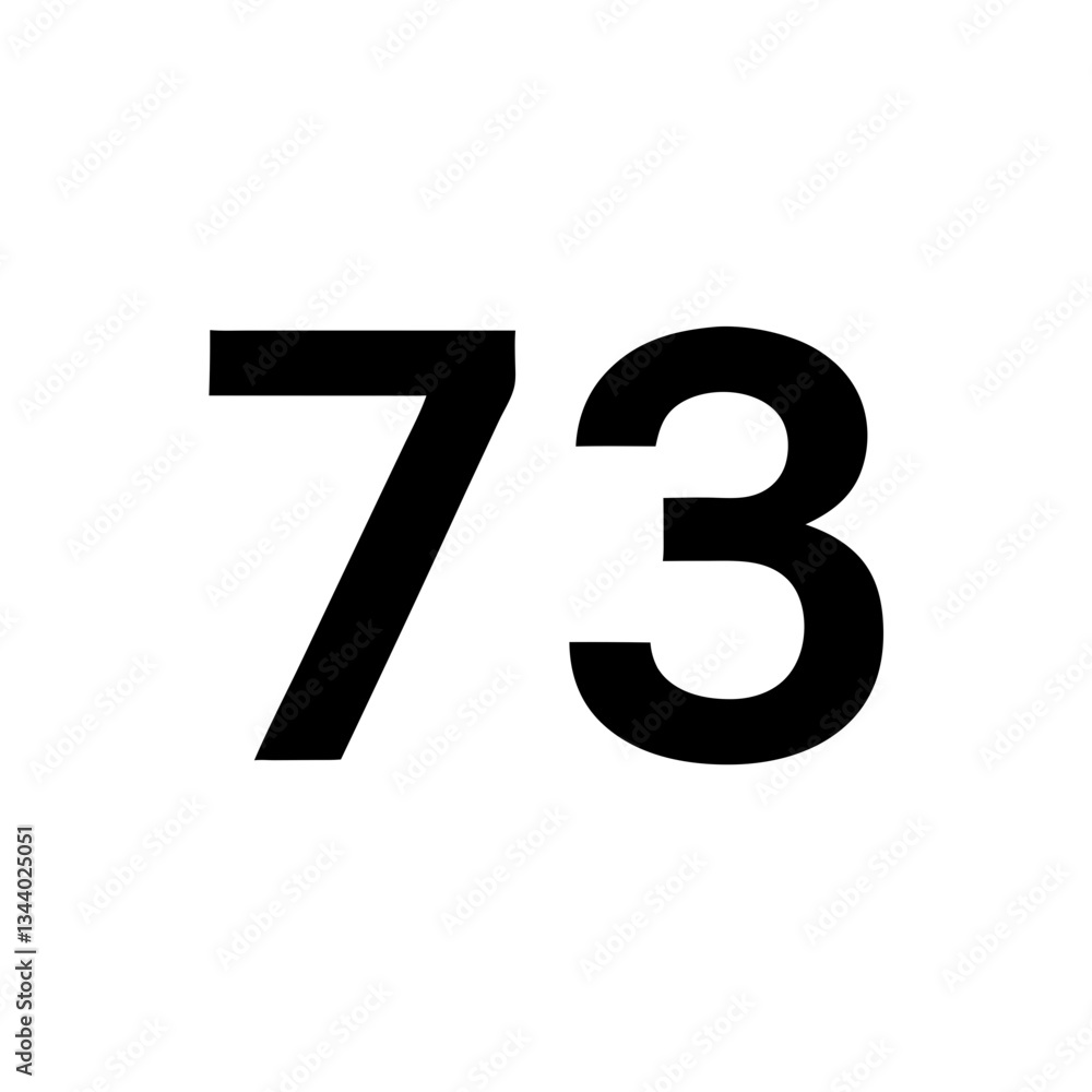Poster a black number 