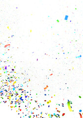 silver confetti explosion festive background