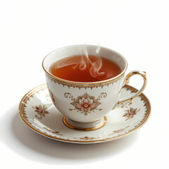 Steaming Tea in Elegant Cup