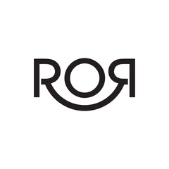 Fototapeta premium The ROR Letter Logo is a bold and modern design, ideal for businesses, tech brands, and startups. With a sleek and professional look, it enhances brand identity and represents innovation and strength.