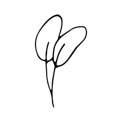 hand drawn leaves design