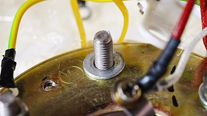 Boiler repair process demonstrating electrical connections and components