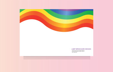 Obraz premium Pride Month Banner with Colorful Rainbow Waves. LGBTQ Celebration Vector. Editable image.