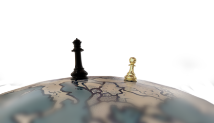 chess strategy map of europe earth - 3d rendering