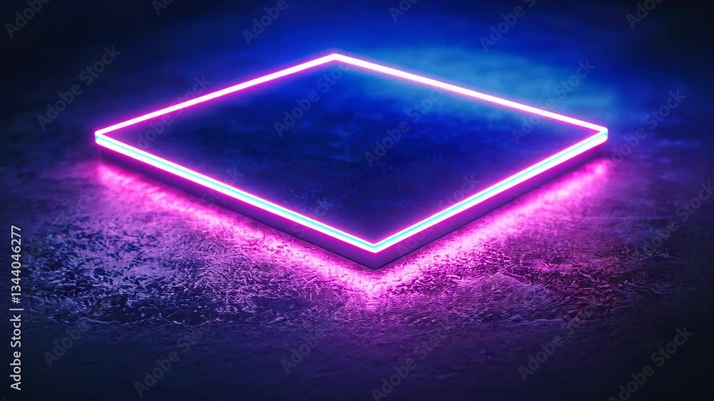 Poster complex digital podium mockup hovering and circuit board, symbolizing over data neon, processing, bi