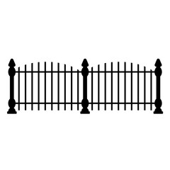 Gate or fence icon design isolated on white background. Vector illustration