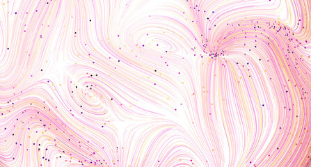 Abstract background with swirling pink marble texture and scattered glitter. Perfect for design projects.
