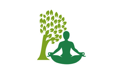 yoga, yoga logo, illustration, woman, fitness, exercise, wellness, 