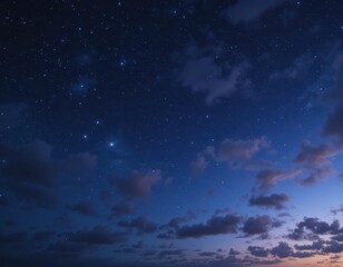 Naklejka premium Stargazing event in the night sky ocean horizon scenic landscape tranquil atmosphere wide-angle view