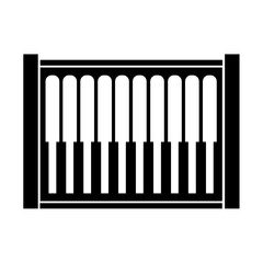 Gate or fence icon design isolated on white background. Vector illustration