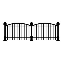 Gate or fence icon design isolated on white background. Vector illustration
