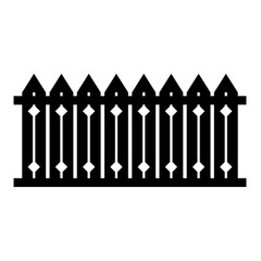 Gate or fence icon design isolated on white background. Vector illustration