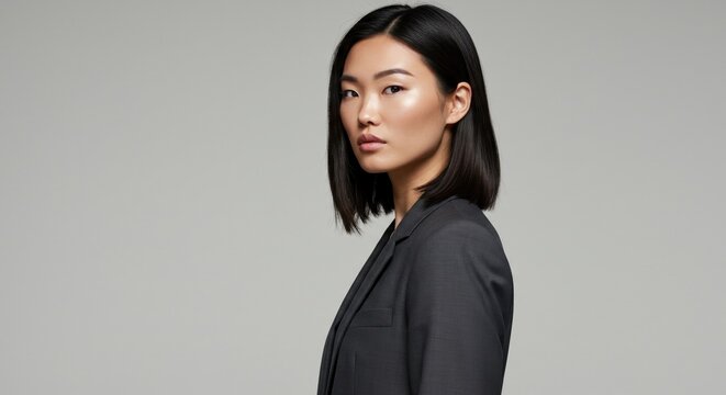 Professional Woman in Business Suit, Ideal for Corporate Profile and Business Marketing