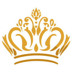 Fototapeta premium Ornate Black Crown with Leaf and Scroll Details