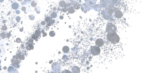 Abstract background with silver bubbles and particles. Perfect for design projects.