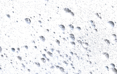 Abstract background of many white bubbles. Perfect for cosmetics, skincare, or cleaning products.