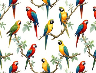set of parrots