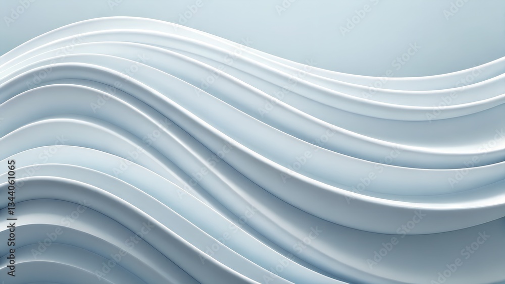 Aufkleber high quality fluid gradient design abstract wavy lines in soft blue tones creating a smooth, tranqui