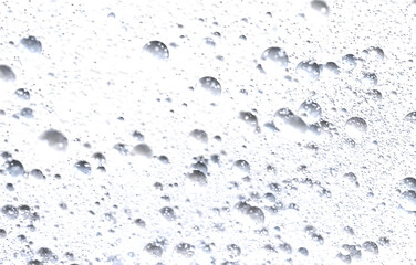 White background with many air bubbles. Perfect for cosmetic or cleaning product visuals.