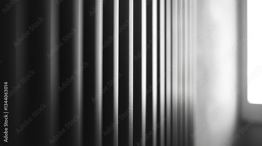 Poster close-up of a textured wall with vertical lines, soft light illuminating the background, creating a 